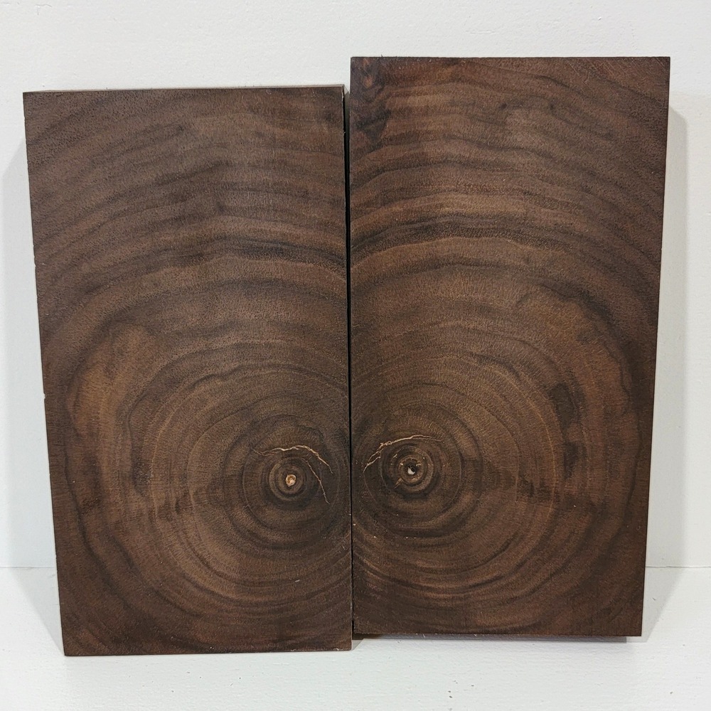 Bookmatch Walnut Wood Blank Pair Dark Grain knife scale gun grip jewelry making